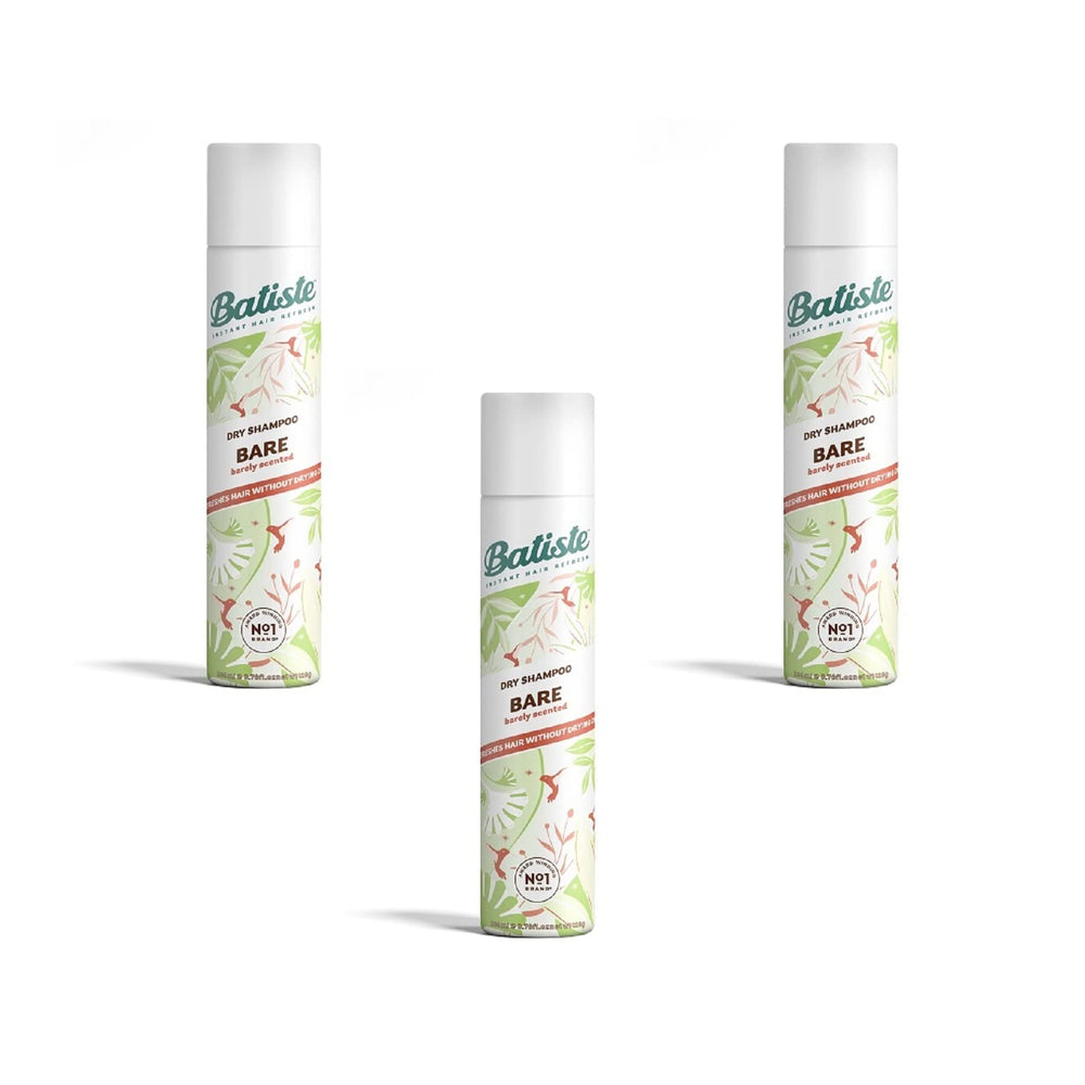 Batiste Dry Bare bottle shows the 6.73 oz size for quick refresh