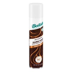Batiste Dry Shampoo label detail highlighting shade and brand.