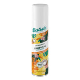 Batiste Tropical Dry Shampoo bottle front for quick oil absorption and fresh scent.