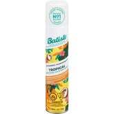 Batiste Tropical Dry Shampoo bottle pour for a quick refresh without water