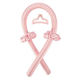 BATOUDE heatless curling headband pink ready for overnight waves and gentle styling