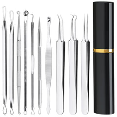 Baxrou Pimple Popper Tool Kit shown in compact storage box for easy daily use.