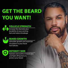 BBS Best Beard Stuff Castor oil bottle emphasizes growth-supporting formula.