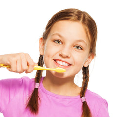 BBTO dental patterned hair tie shown worn as bracelet for casual style