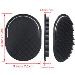 BBTO scalp massage brush used during shampoo for soothing cleansing.