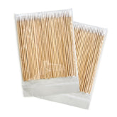 Bcowos pointed cotton swabs with wooden sticks for precise makeup detailing.