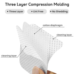 Bcowos toallitas uñas textura cuadriculada, absorben acetona para esmalte más rápido.