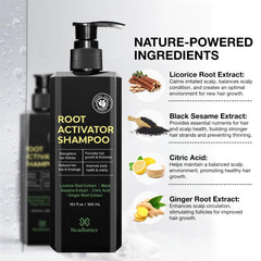 Beadlamey Root Activator Shampoo scalp close-up showing healthy scalp.