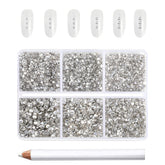 BEADSLAND cristales flatback claros para uñas con alto brillo