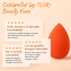 BEAKEY low-absorption sponge saves product and delivers smooth finish