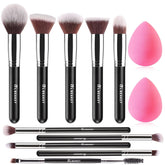 BEAKEY makeup brush set for full-face application with versatile bristles