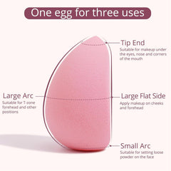 BEAKEY pink sponge showing soft elastic foam for seamless blending