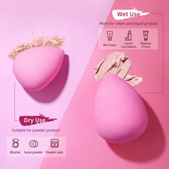 BEAKEY rounded-base sponge shapes cheeks for even contouring