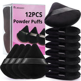 BEAKEY triangle powder puff closeup shows ultra-soft velvet for smooth coverage