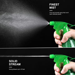 Bealee spray bottles in bright colors help separate liquids at a glance.