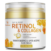 Bealions retinol cream bottle for face and neck shows smoother skin texture.