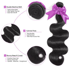 Beanatasha Brazilian body wave bundles 18-inch ready for styling and volume