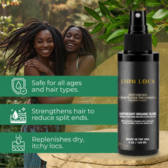 Beard Gains Lion Locs: brillo natural en locs tras la aplicación de la bruma