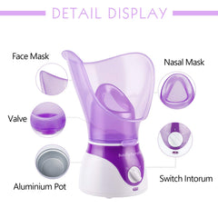BeauTy Nymph Face Steamer aromatherapy setup promotes relaxation during skincare