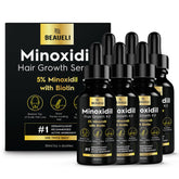 Beaueli 5% Minoxidil bottle front view promotes hair growth.