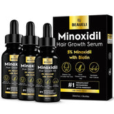 Beaueli minoxidil 5% foam unscented bottle for easy daily application.