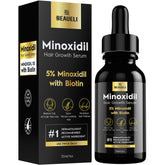 Beaueli Minoxidil espuma, aplicación diaria para cabello más grueso.
