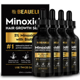 Beaueli minoxidil serum bottle 8oz showing packaging for scalp and beard care.