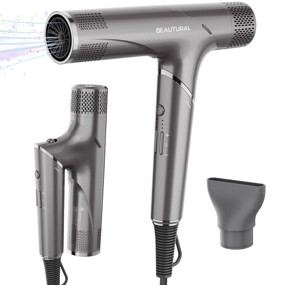 BEAUTURAL Hair Dryer 1600W fast-dry shows powerful airflow for quick styling.