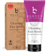 Beauty by Earth face scrub texture close-up showing natural exfoliants for gentle cleansing