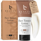 Beauty by Earth Face Tanner application for an even, natural glow.