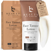 Beauty by Earth Face Tanner bottle with pump for even, natural glow