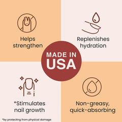 Beauty by Earth: Gotas del aceite muestran aplicación precisa para cutículas y uñas.