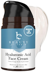 Beauty by Earth hyaluronic acid moisturizer bottle showing unscented hydration for daily use