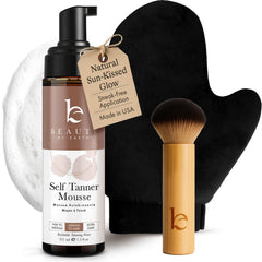 Beauty by Earth bronceador mousse: aplicación sin-mancha para tono natural