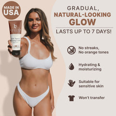 Beauty by Earth Self Tanner mousse close-up for quick, streakless results