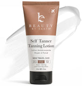 Beauty by Earth tanning lotion travel size for easy on-the-go sunless tanning