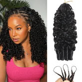 Beauty Queen Burmese Curly Crochet Hair 18in with soft texture for seamless blending.