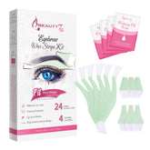 Beauty7 facial wax strips kit front view for precise eyebrow shaping and portable smoothing results
