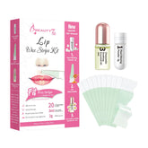 Beauty7 Lip Wax Strips packaging with 20 strips for at home waxing convenience