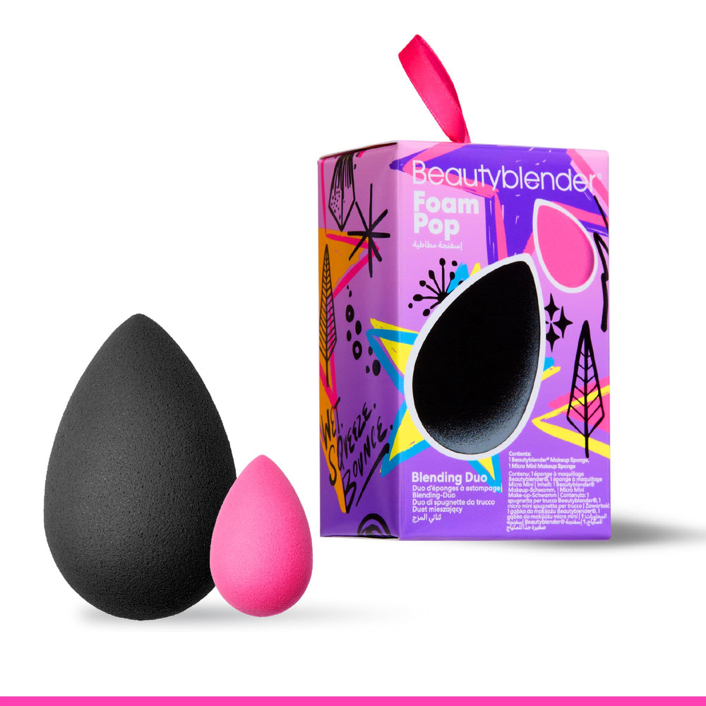 Beautyblender Foam Pop Fullsize Sponge enables flawless, airbrushed foundation with damp blending