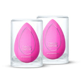 Beautyblender Original Pink sponges wet for maximum softness and minimal product absorption.