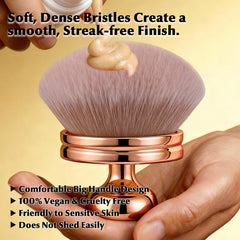 BEAUTYFACTOR dense soft bristles provide gentle, vegan application for sensitive skin.