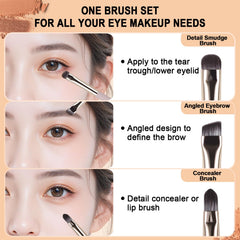 BeautyFactor flame smudge brush for precise corner and lash-line smudging.