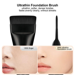 BeautyFactor flat foundation brush dense bristles ready for precise blending