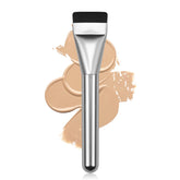 BEAUTYFACTOR Flat Foundation Brush silver close-up for smooth, precise application.