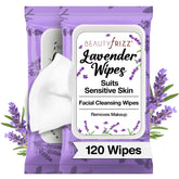 BeautyFrizz toallitas lavanda desmaquillante 120 unidades para limpieza suave.
