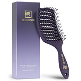 BEAUXSOI vented detangling brush glides through wet hair with minimal tugging.