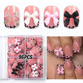 Beawth leopard French tip nails with pink finish for at-home salon vibes.
