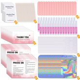 Bebbtiy press-on nail tool kit pink packaging for quick manicures