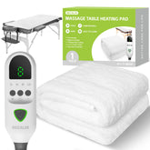 BECALIN massage table warmer fabric closeup with plush sherpa for client comfort.